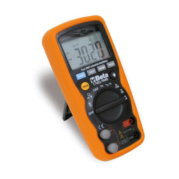 Multimetro Digitale Industriale Preciso E Robusto In Un Guscio Costampato Di 6 Mm, Con Gomma Esterna Antiscivolo Ed Antiurto 1760/RMS Beta 017600020