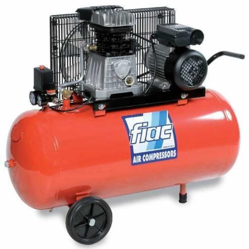Compressore Aria Con Trasmissione A Cinghia Fiac AB 100-268M 100lt Con Motore Monofase 2Hp 10bar
