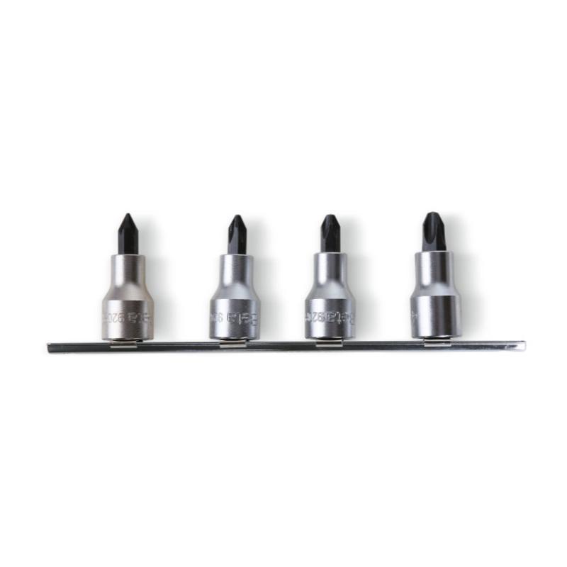 Serie Di Chiavi A Bussola A Mano A Giravite Per Viti Con Impronta A Croce Philips® Con Attacco Quadro 1/2"Cromate - Inserti Bruniti 920PH/SB4
Beta 009200479