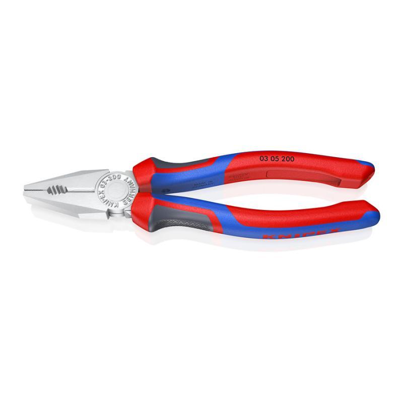 KNIPEX 03 05 200 Pinza universale con manici comfort cromata 200 mm