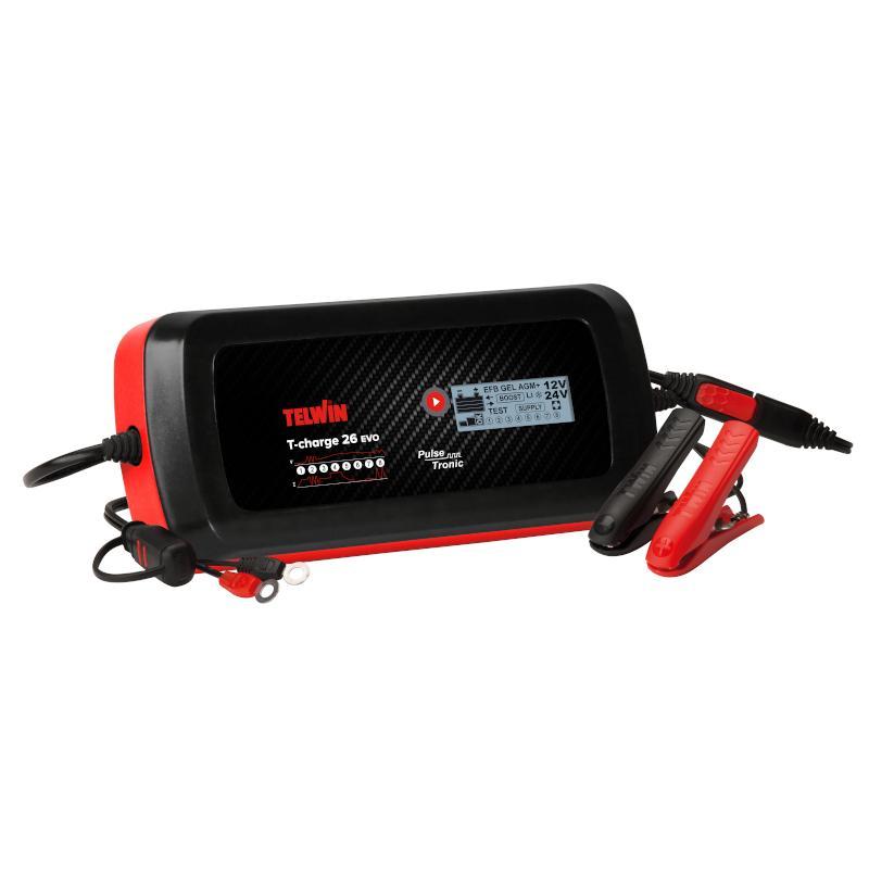 Caricabatterie, Mantenitore Di Carica E Tester Elettronico Multifunzione TELWIN T-Charge 26 EVO 12/24V Con Funzione BOOST