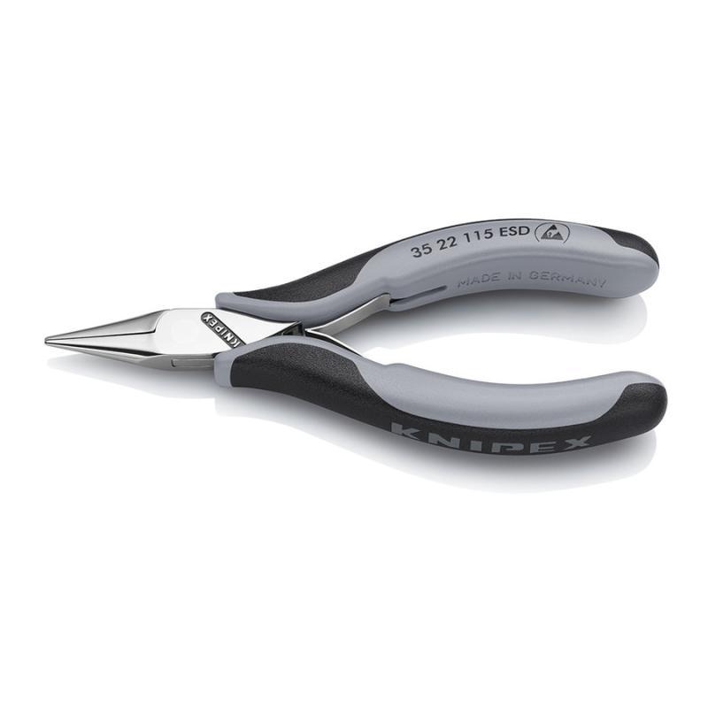 KNIPEX 35 22 115 ESD Pinza speciale per elettronica ESD con cerniera passante con impugnature multicomponente 115 mm