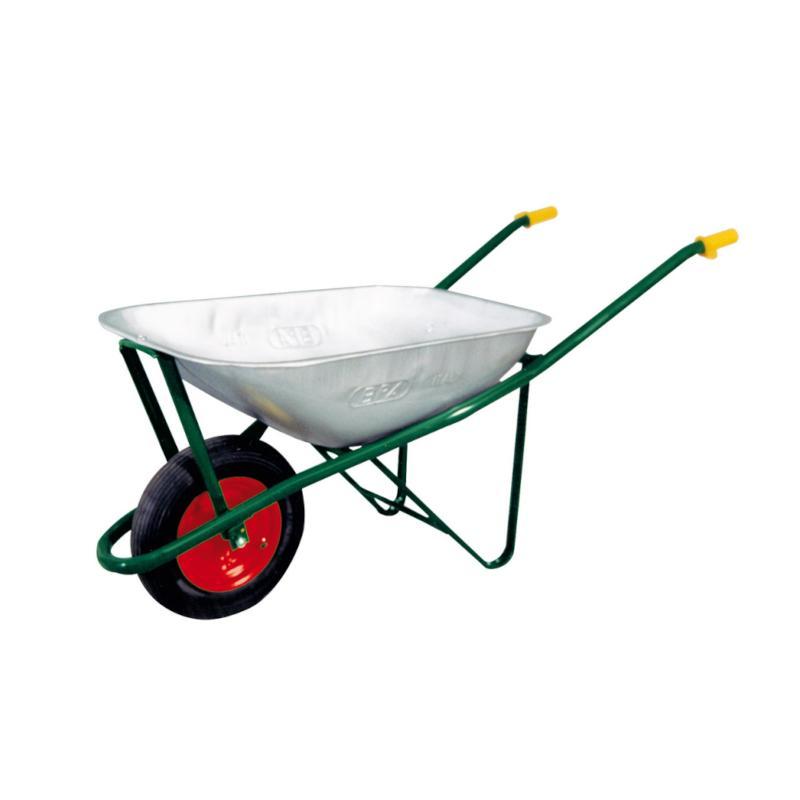 Carriola Con Vasca Zincata 80lt Con Ruota Pneumatica (smontata Con Telaio Unico Pezzo)