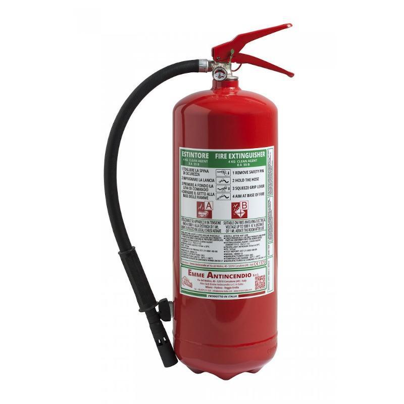 Estintore En 3/7 Clean Agent Kg 4 Classe Di Fuoco 8A 55B