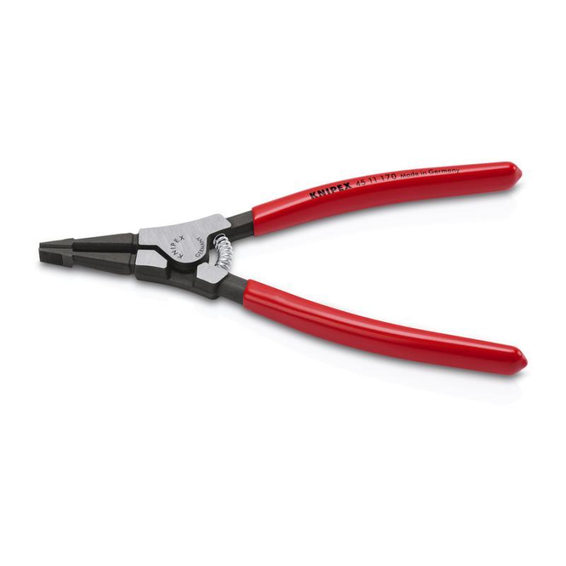KNIPEX 45 11 170 SB Pinza di montaggio per anelli elastici (su alberi) rivestiti in resina sintetica brunita 170 mm in confezione Self-service