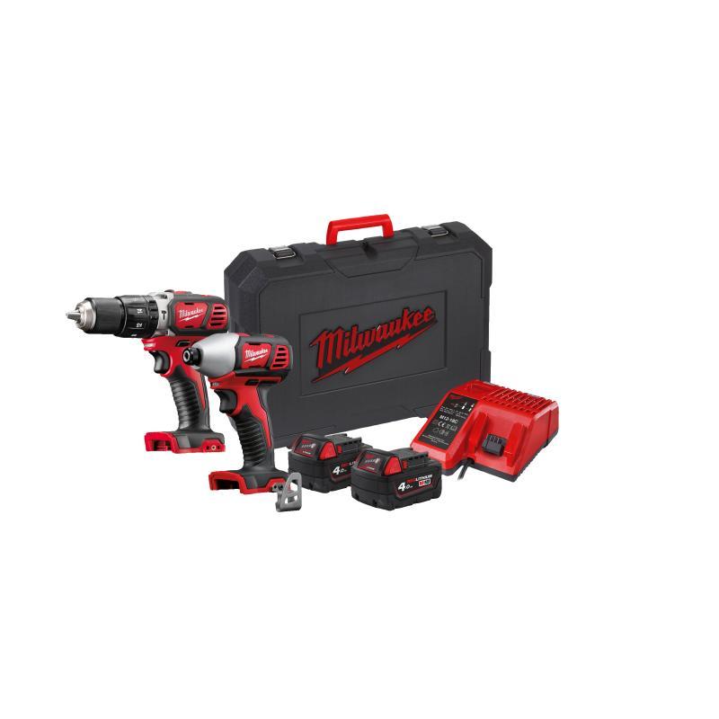 Kit M18 Brushed Trapano E Avv Impulsi 1/4 Hex Bpd + Bid - M18 BPP2C-402C - Milwaukee 4933443552