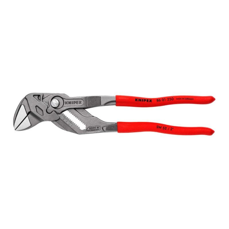 KNIPEX 86 01 250 SB Pinza chiave pinza e chiave in un unico utensile rivestiti in resina sintetica antiscivolo bonderizzata grigia 250 mm in confezione Self-service