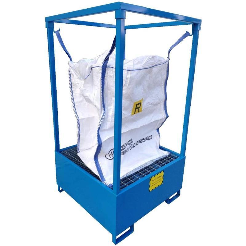 Struttura Porta Big Bag Con Vasca Di Contenimento Dim110×110×h170Cm