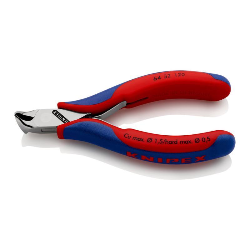 KNIPEX 64 32 120 Tronchese per elettronica con tagliente frontale con impugnature multicomponente 120 mm