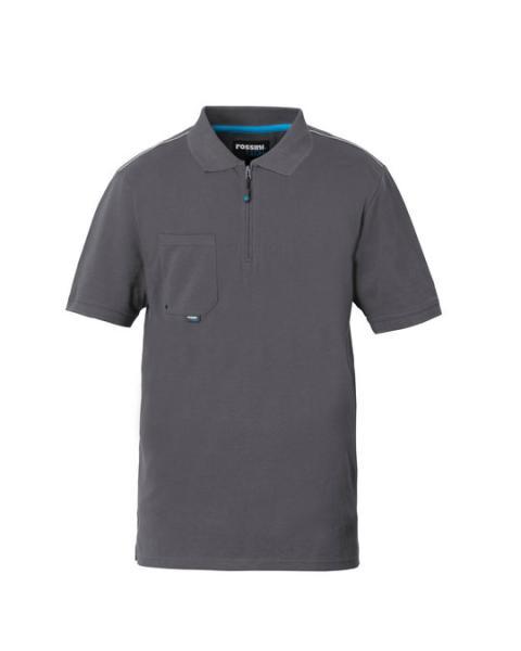 Polo R-Evolution Piqué in Cotone Organico Mezza Zip - Rossini HH265 - Rossini HH265