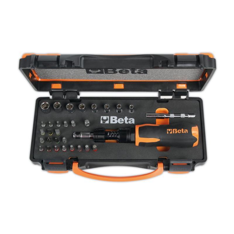 Assortimento Di 1 Giravite Dinamometrico, 8 Chiavi A Bussola Esagonali, 20 Inserti Per Avvitatori E 2 Accessori 584/C31 Beta 005840931