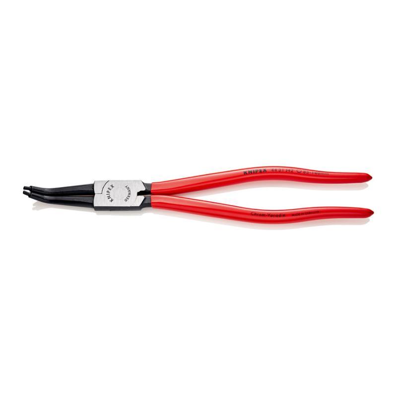 KNIPEX 44 31 J42 Pinza per anelli di sicurezza per anelli di sicurezza interni a fori angolazione a 45° rivestiti in resina sintetica atramentata nera 310 mm