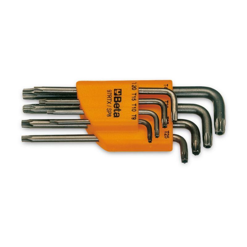 Serie Di 8 Chiavi Maschio Piegate Per Viti Con Impronta Tamper Resistant Torx® (Art. 97Rtx) Con Supporto 97RTX/SC8 Beta 000970263