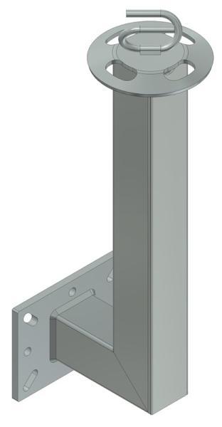 Linea Vita Indeformabile Torretta Per Bordi h 75 cm Con Base Verticale 20x28 cm