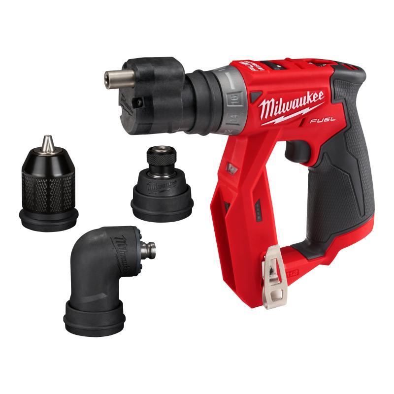 Trapano Compatto 12 Volt Tecnologia Fuel Valigetta Heavyduty Con 3 Mandrini Intercambiabili - M12 Fddxkit-0X - Milwaukee 4933471332