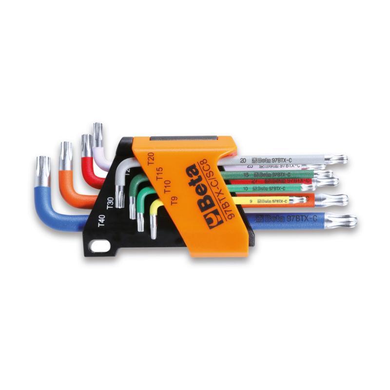 Serie Di 8 Chiavi Maschio Piegate Colorate Con Un'Estremità Sferica Per Viti Con Impronta Torx® 97BTX-C/SC8
Beta 000971658