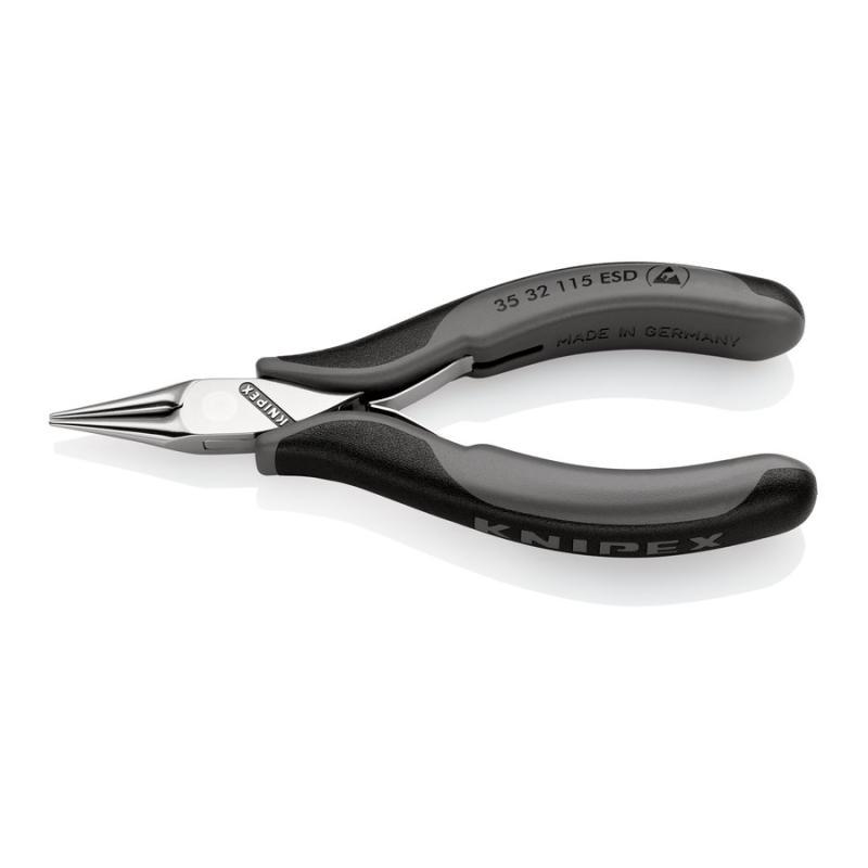 KNIPEX 35 32 115 ESD Pinza speciale per elettronica ESD con cerniera passante con impugnature multicomponente 115 mm