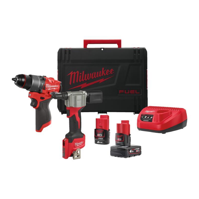 Kit Elettroutensili 12 Volt Fpd2 + Bprt - M12 FPP2D2-422X - Milwaukee 4933480593