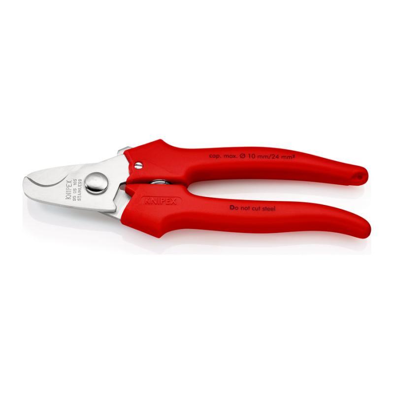 KNIPEX 95 05 165 SB Cesoia per cavi manici rivestiti in resina termoplastica rivestiti in resina termoplastica 165 mm in confezione Self-service