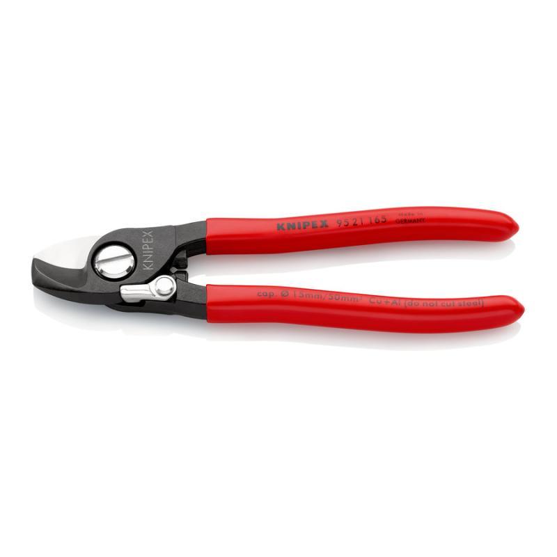 KNIPEX 95 21 165 Cesoia per cavi Con molla di apertura rivestiti in resina sintetica brunita 165 mm