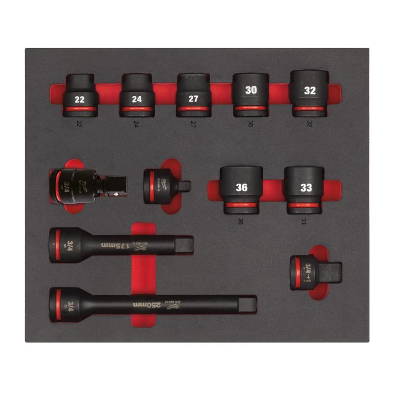 Set Bussole A Macchina Lunghe 3 4 In Modulo Morbido - Milwaukee