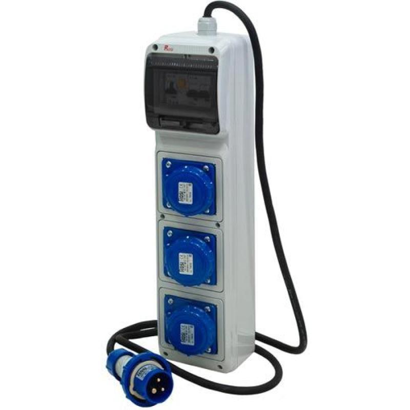 Quadro ASC IP55 Con 3 Prese Industriali 16A 3P 230V - IP67