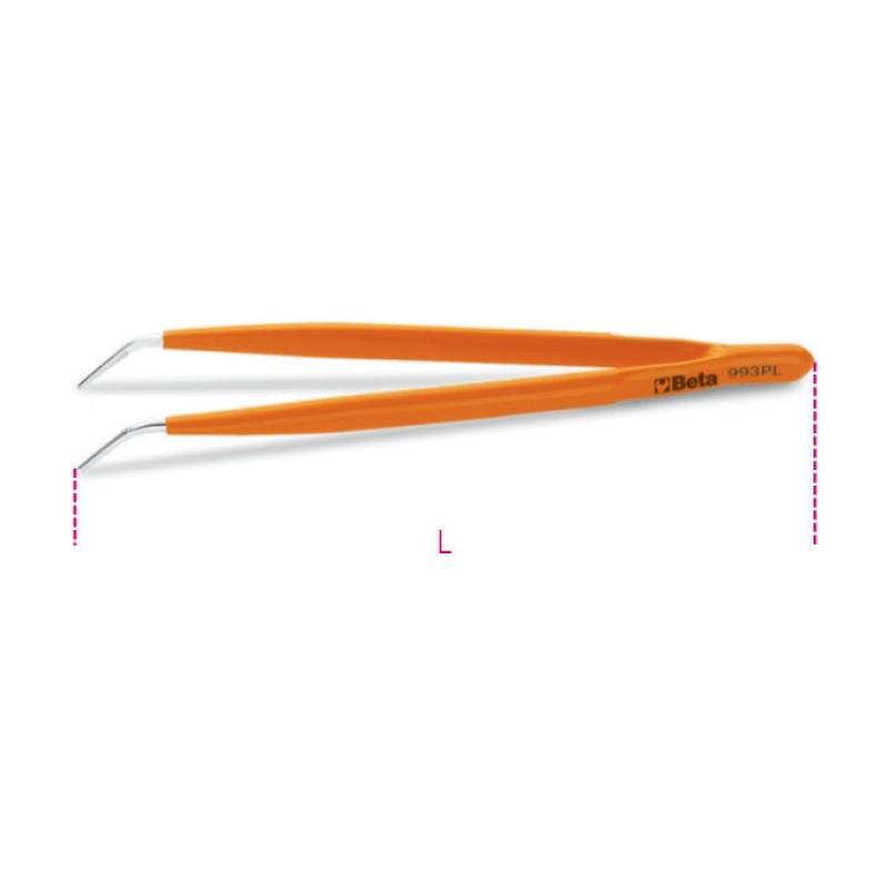 Pinzetta A Molla A Punte Fini Curve Arrotondate Zigrinate In Acciaio Inossidabile 993PL 150 Beta 009930010