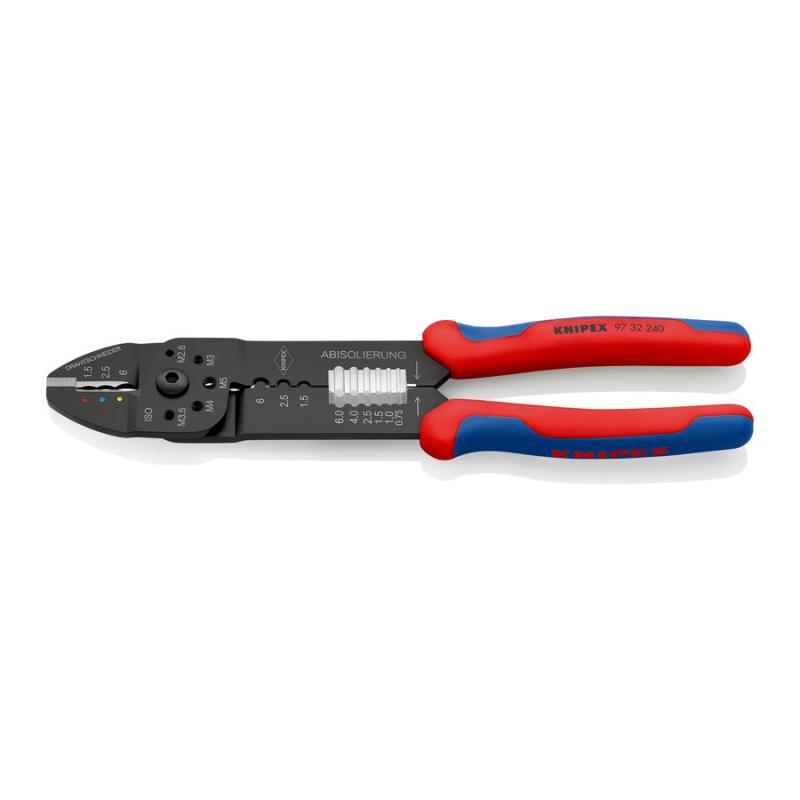 KNIPEX 97 32 240 SB Pinza per capicorda con impugnature multicomponente verniciata nera 240 mm in confezione Self-service