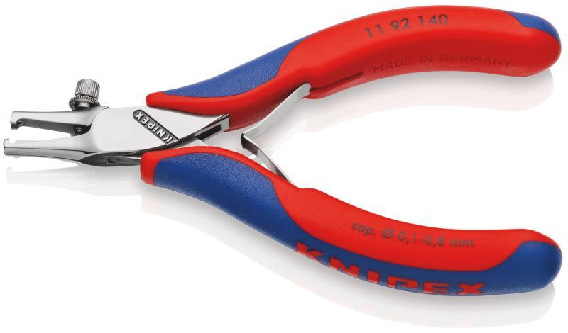KNIPEX 11 92 140 Pinza spelacavi per elettronica con impugnature multicomponente 140 mm