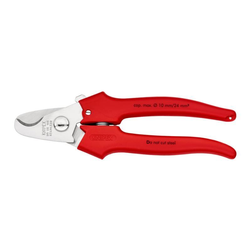KNIPEX 95 05 165 Cesoia per cavi manici rivestiti in resina termoplastica rivestiti in resina termoplastica 165 mm