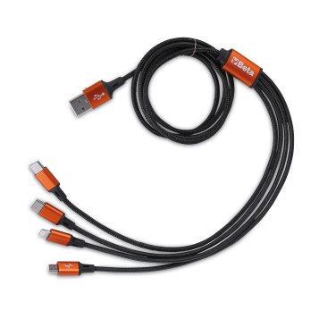 Multicavo Di Ricarica 4 In 1, In Nylon Intrecciato, Con Carica Rapida 9549CR BETACollection 095490042