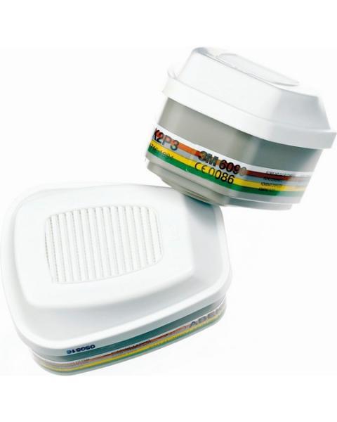 Filtro 3M™ 6099 / A2B2E2K2HgP3 per Vapori, Gas Acidi, Ammoniaca e Polveri - Rossini R681