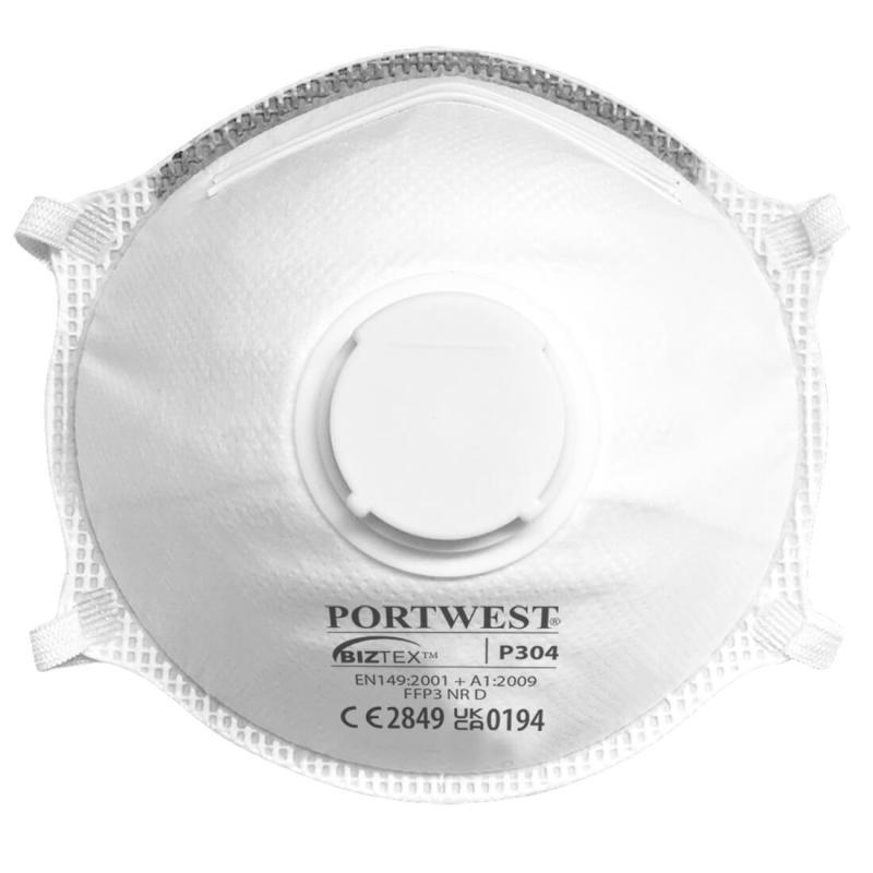 Mascherina Dolomia Con Valvola FFP3 - Light Cup - Conf. 10 Pezzi PORTWEST