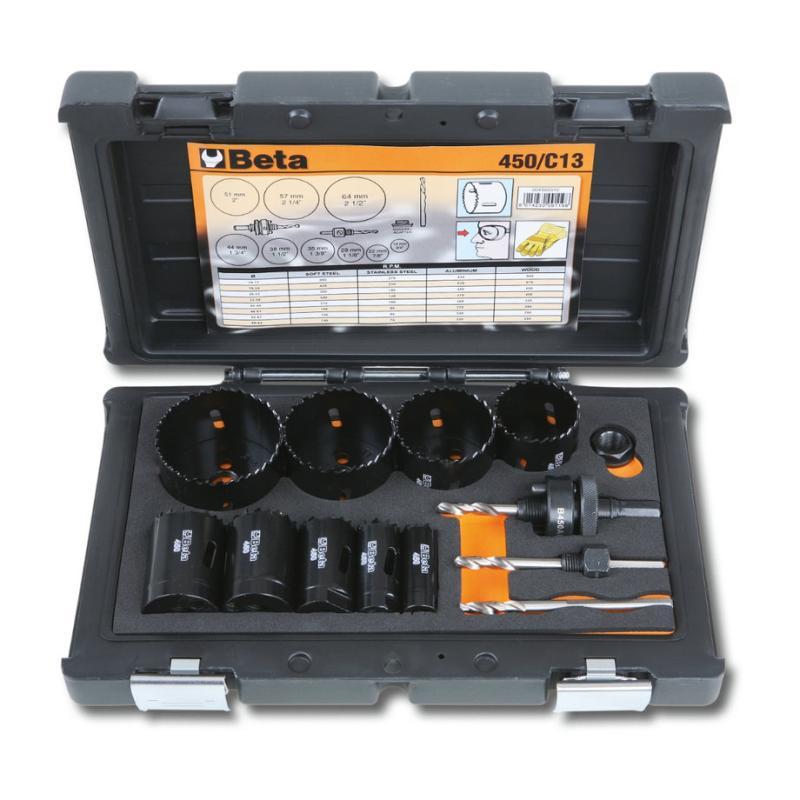 Assortimento Di Seghe A Tazza Con Accessori Per Installatori In Cassetta Di Metallo 450/C13 Beta 004500310