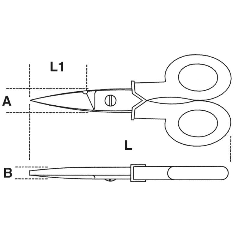 Forbici Per Elettricisti Lame Diritte In Acciaio Inossidabile Con Microdentatura 1128BMX Beta 011280051
