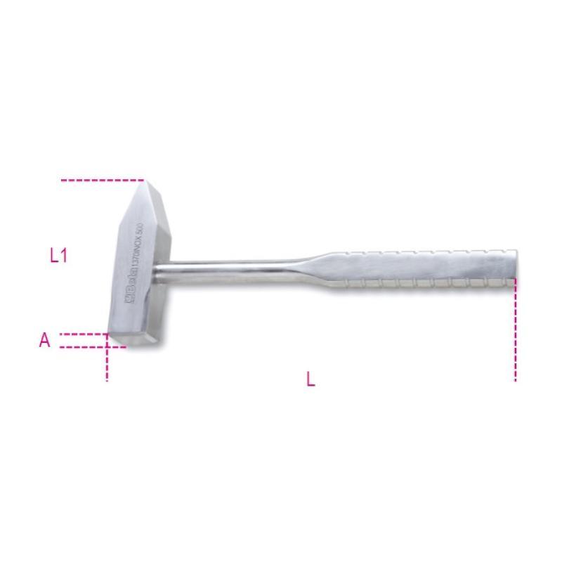 Martello Tipo Tedesco Per Meccanici In Acciaio Inossidabile 1370INOX 500 BetaINOX 013700375