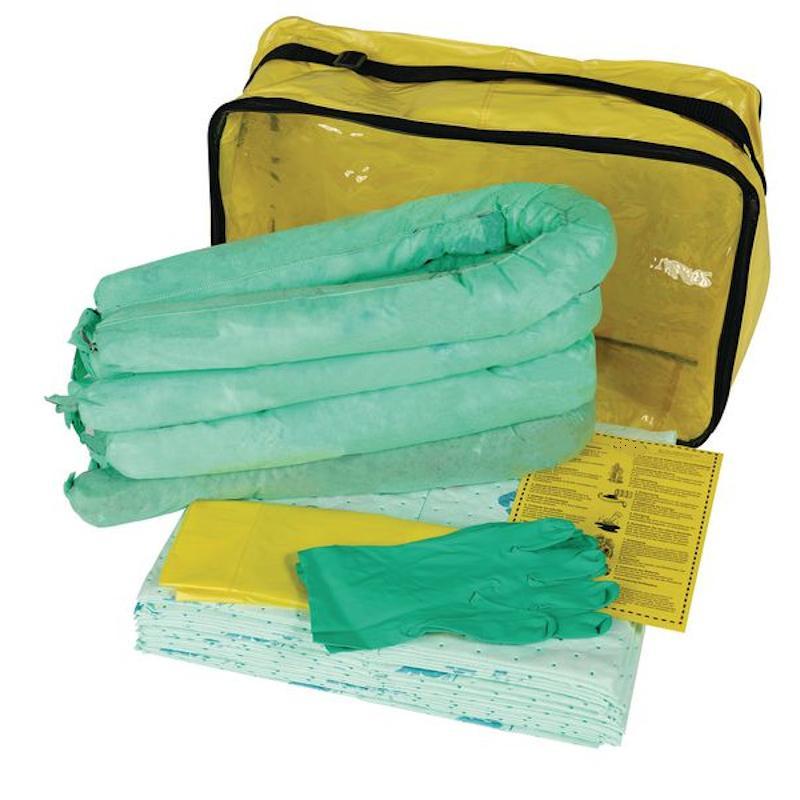 Kit Assorbimento Di Pronto Intervento Ambientale Per Sversamento Di Liquidi Chimici 45 Litri