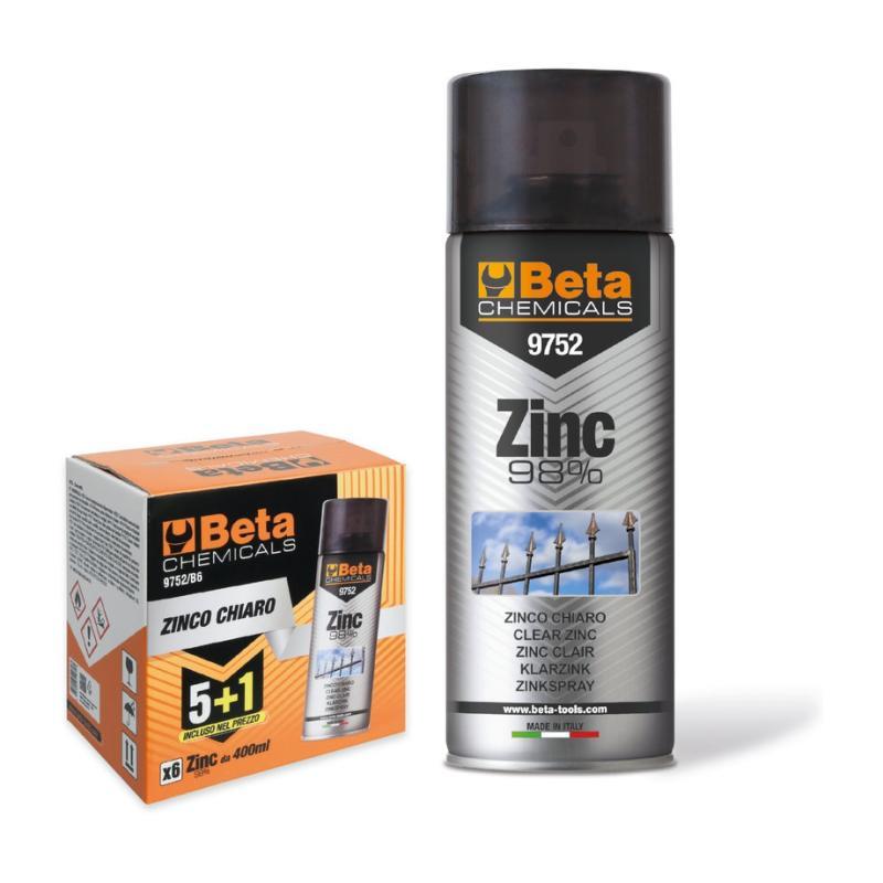 Box 6 Zinco Chiaro Spray 400 Ml 9752/B6 (1) BetaCHEMICALS 097520840