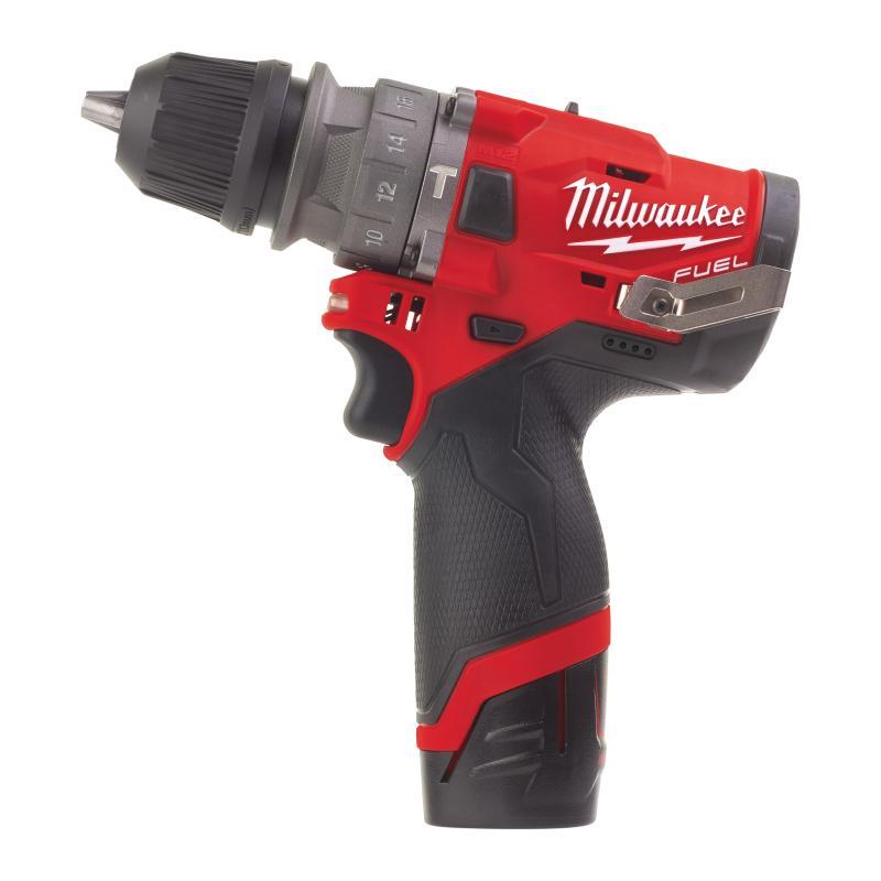 Trapano Compatto A Percussione 12 Volt 2,0 Ah Tecnologia Fuel Valigetta Heavyduty Con Solo Mandrino Autoserrante - M12 Fpdx-202X - Milwaukee 4933464136
