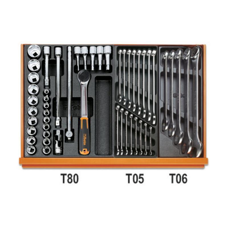 Assortimento Di 232 Utensili Per Manutenzioni Industriali In Termoformato Rigido In Abs 5908VI/2T Beta 059081105