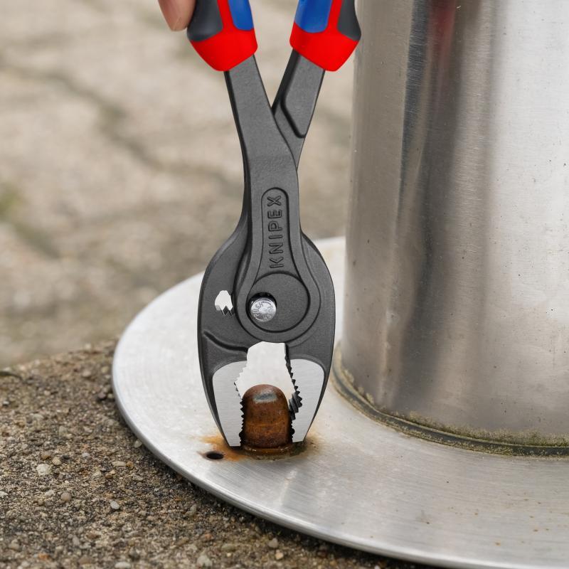 KNIPEX 82 02 250 SB TwinGrip Pinza a presa frontale e laterale con manici comfort bonderizzata grigia 250 mm