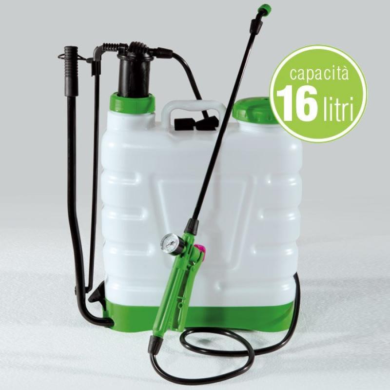 Pompa A Pressione Tommy 16 Capacità Serbatoio 16 Lt + 4 Ugelli - Lunghezza Tubo 150cm