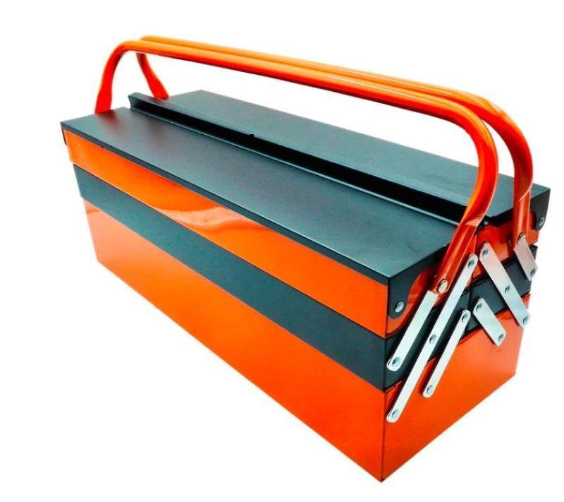 Cassetta Porta Attrezzi In Acciaio 5 Scomparti 53x20x20cm