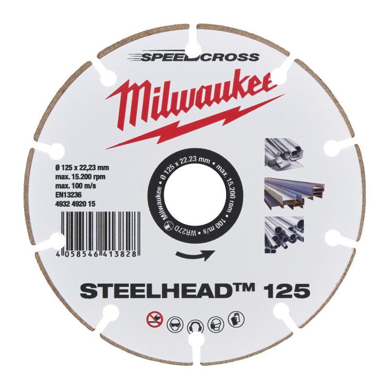 Disco Diamantato Steelhead Acciaio E Acciaio Inox - Milwaukee — DISCO DIAM. DH 125MM - PER FERRO - STEELHEAD