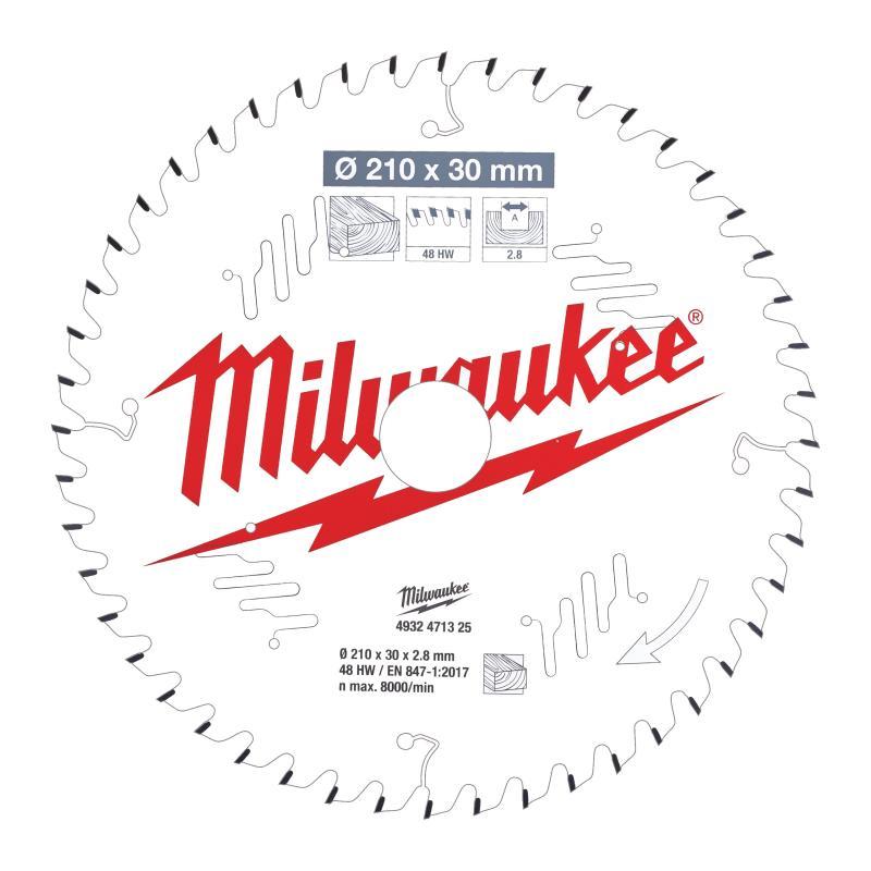 Lame Per Seghe Circolari Per Utensili Portatili 1 - Milwaukee — LAMA CIRC. Diam./Foro mm 210/30 Z48