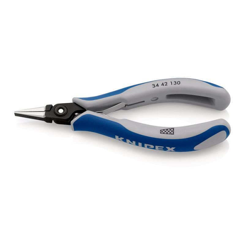 KNIPEX 34 42 130 Pinza di precisione speciale per elettronica con impugnature multicomponente brunita 130 mm