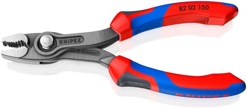 KNIPEX 82 02 150 SB TwinGrip Pinza a presa frontale e laterale con manici comfort bonderizzata grigia 150 mm