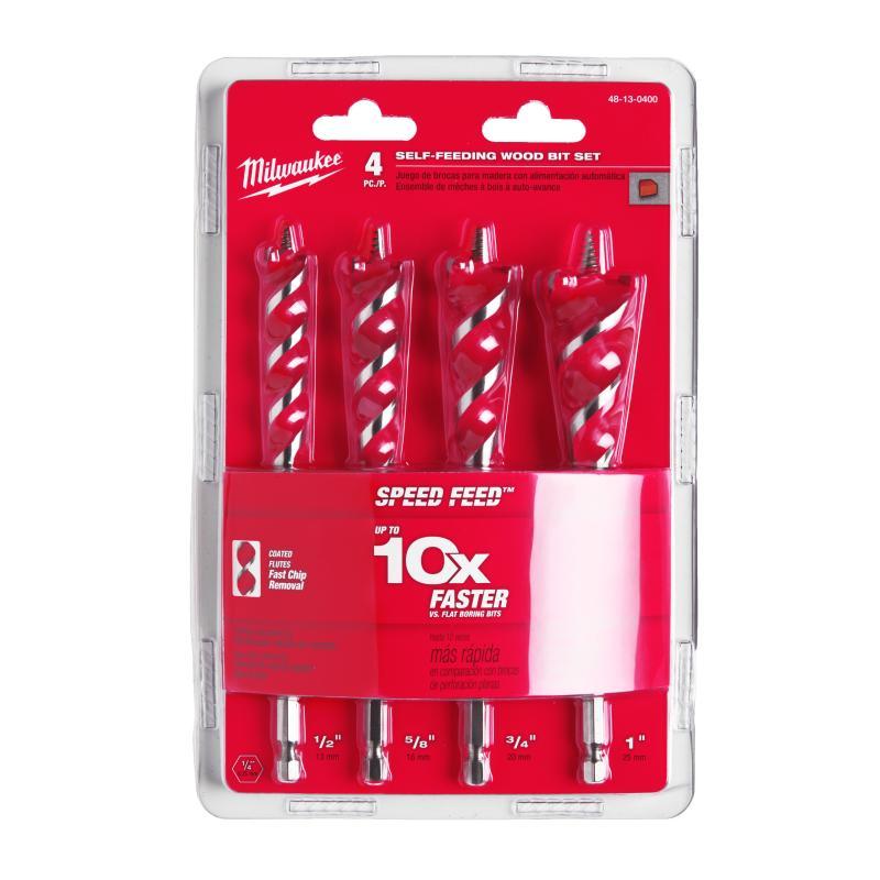 Mecchie Elicoidali Coniche Per Legno - Milwaukee — SET 4 MECCHIE (13/16/20/25mm)