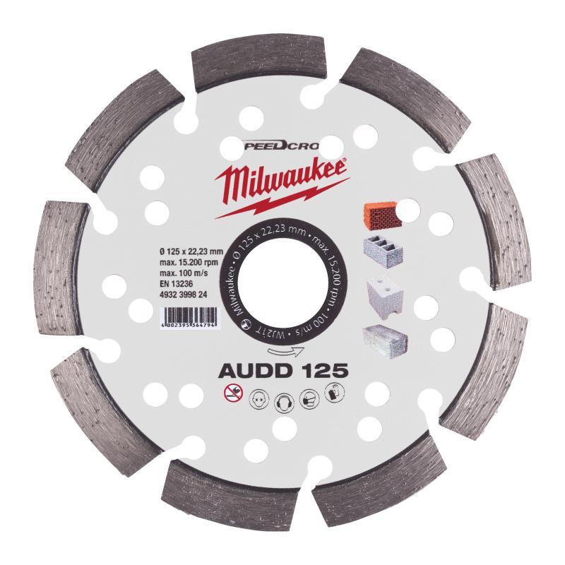 Disco Diamantato Audd Materiali Morbidi E Abrasivi - Milwaukee — DISCO DIAM SPEEDCROSS AUDD 125MM