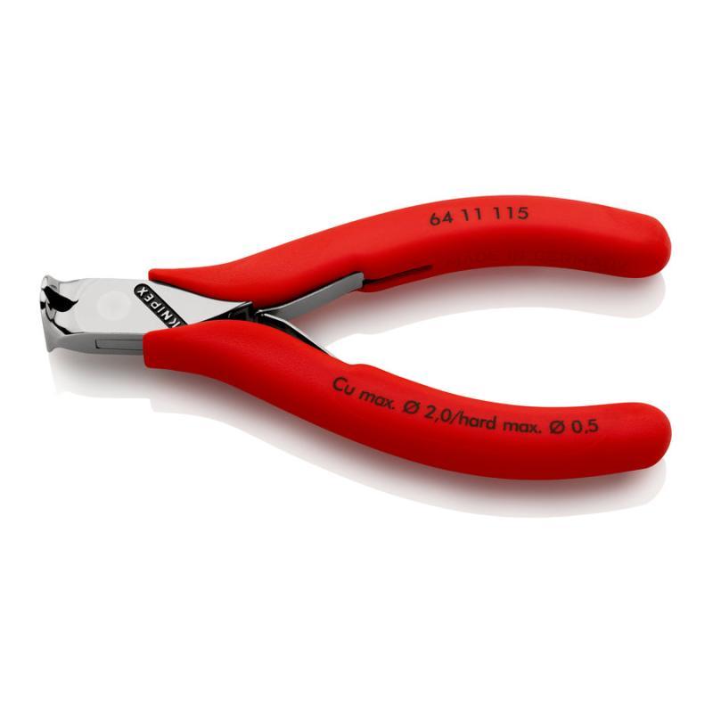 KNIPEX 64 11 115 Tronchese per elettronica con tagliente frontale rivestiti in resina sintetica antiscivolo 115 mm